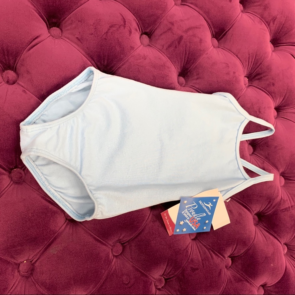 NWT Baby Blue silky leotard